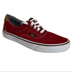 Vans Unisex Era 59 Waxed Canvas Skate Shoe Red/Burgundy Unisex Womens 8 Mens 6.5
